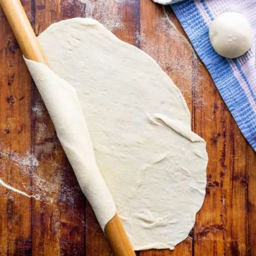 phyllo being rolled