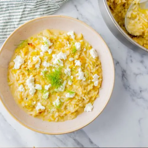 Rissotto with apple and fennel