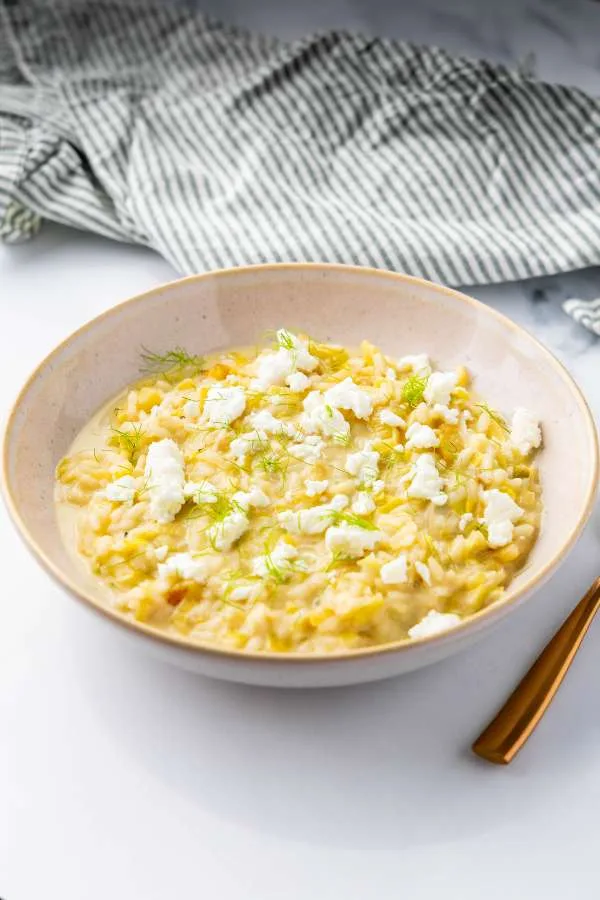 Rissotto with apple and fennel